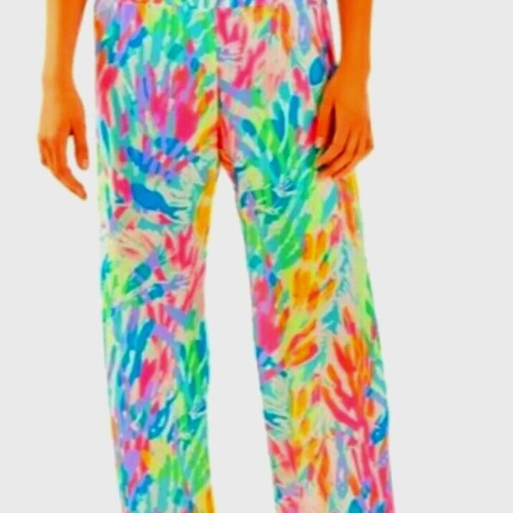 NWT Lilly Pulitzer Palazzo Pants Bal Harbour Sparkling Sands $148 (Waist 27-30 )